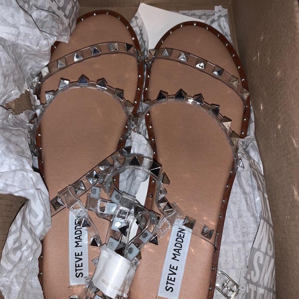 Steve Madden Travel Sandals (Clear) NEW